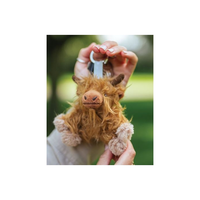 Ralph Yates Sons Wrendale Plush Keyring Highland Cow Gordon