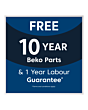 Beko BMN3WT3841S 8kg 1400 Spin RecycledTub Washing Machine - Silver