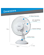 Benross BNR43910 9inch Desk Fan - White 