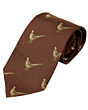 Bisley Pheasant Silk Tie - Burgundy