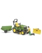 Bruder John Deere Lawn Tractor + Trailer + Gardener 62104