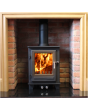 Clock Blithfield Compact 5 Multi Fuel Stove 5kW - Black with Stainless Steel Fittings