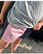 Childrens Harlequin Shorts Pink/Navy