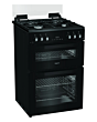 Hotpoint HDG6GDCB1 60cm Double Oven Gas Cooker with Gas Hob - Black