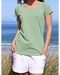 Lazy Jacks Roll Sleeve Top Grass