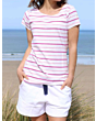 Lazy Jacks Breton Top Pink Stripe