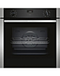 Neff B1ACE4HN0B 59.4cm Built In Electric CircoTherm Single Oven - BLACK/STEEL