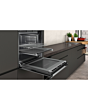 Neff B1ACE4HN0B 59.4cm Built In Electric CircoTherm Single Oven - BLACK/STEEL