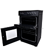 Statesman EDC50B 50cm Atlas Electric Double Oven with Ceramic Hob - Black