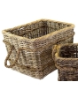 The Brass World RB523L Rattan Double Rope Basket (Rectangular)  - Large