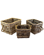 The Brass World RB523M Rattan Double Rope Basket (Rectangular)  - Medium 