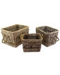 The Brass World RB523S Rattan Double Rope Basket (Rectangular)  - Small 