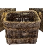 The Brass World RB523S Rattan Double Rope Basket (Rectangular)  - Small 