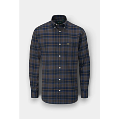 Alan Paine Ilkley Flannel Shirt Green/Blue 