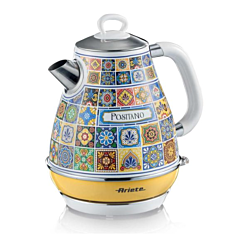 Ariete AR8961 1.7L Positano Jug Style Designer Kettle - Yellow & White