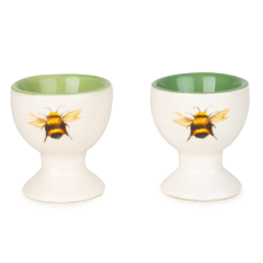 Bees Egg Cups 2 Pack - Cream/Green
