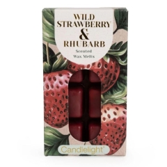 Candlelight Wax Melts - Wild Strawberry + Rhubarb 8 Pack