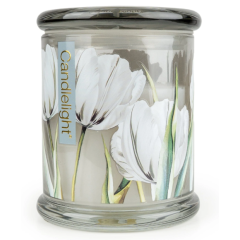 Large Glass Jar - White Tulip & Bergamot