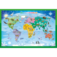Cobble Hill Floor Puzzle Map Of The World