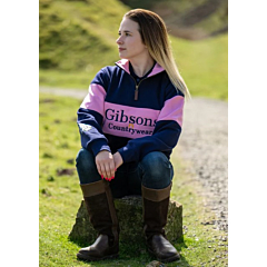 Gibsons Emma 1/4 Zip Sweatshirt Navy/Pink 