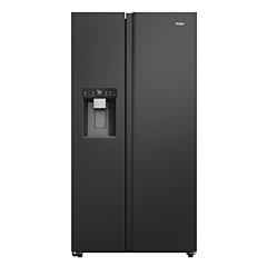 Haier HSW79F18DIPT Series 7 American No Frost Fridge Freezer - 90cm - Slate Black