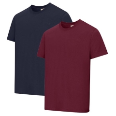 Hoggs Sandwood 2 Pack T-Shirts - Midnight / Merlot