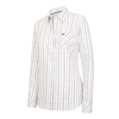 Hoggs Aberlady Ladies Tattersall Shirt - Purple/Mineral Blue 
