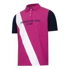 Hoggs Abbey Ladies Sash Jersey Polo - Berry/Navy 