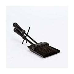 Black Brush & Shovel Set with Round Handles - Black