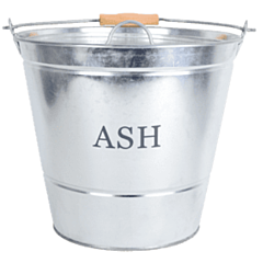Manor 0455 Ash Bucket with Lid - Galvanised Steel
