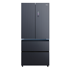 Midea MDRF705BIE70 Insta Fit Master Total No Frost American Fridge Freezer - Midnight Glass 