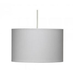 Oaks Lighting Straight Drum Shade - Soft Grey