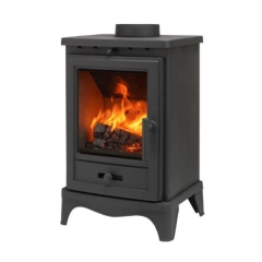 Penman Bassington Compact Multi Fuel Eco Stove 5kW - Black with Skirted Legs