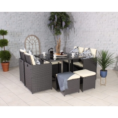 The Gilling 8 Seater KD Cube Set – Grey