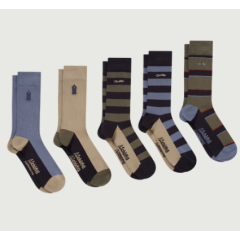 Schoffel Bamboo Sock Box Of 5 - Oakham Mix 