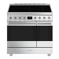 Smeg C92IPX2 Symphony Electric Range Cooker with Induction Hob - 90cm - Stainless Steel 