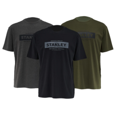Stanley Hampton T-Shirts Triple Pack Black/Olive/Charcoal 