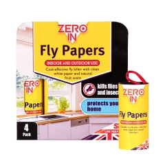 Zero In Fly Papers Pk4