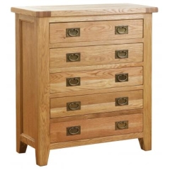 Besp Oak NB019 5 Drawer Chest