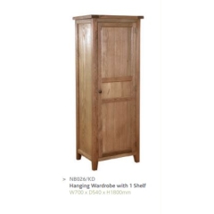 Besp Oak NB026-KD Full Hanging Wardrobe with 1 Shelf