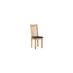 Besp Oak SOR019 Dining Chair with Bi-Cast Leather Seat * Only 1 Left *