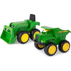 John Deere Mini Sandbox Tractor + Dump Truck Set