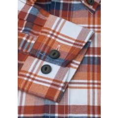 Brook Taverner Long Sleeve Shirt - Jaspe Rust Check