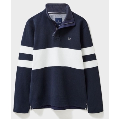 Crews Padstow Pique Sweatshirt - Nevy/White