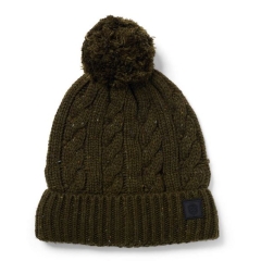 Failsworth Aran Cable Knit Beanie – Olive