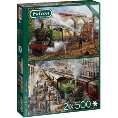 Falcon Jigsaw - Mail By Rail 2 x 500 Piece