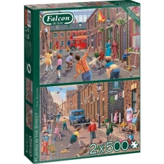Falcon Jigsaw - Playing In The Street 2 x 500 Piece