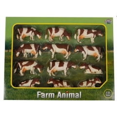 Globe Farming - Cows Brown + White 12 Piece