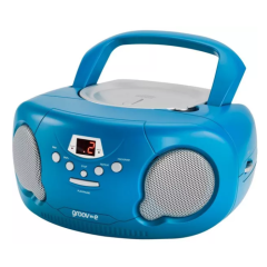 Groove GV7332 Portable CD Radio Boombox with AM/FM Radio - Blue