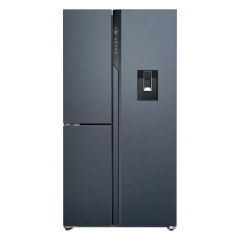 Haier HSPR79F18EWMBUK Series 7 American Style Total No Frost Fridge Freezer - Brushed Black